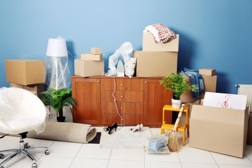 Careful loading of household items for a local flat removal