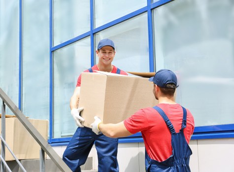 Furniture and boxes prepared for urgent removals in Tottenham Hale
