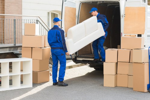 Man and van team preparing a safe loading process